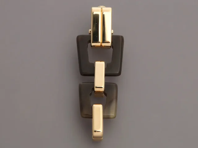Hermès Horn Etrivière Earrings from Ann's Fabulous Finds, photo 2 of 6