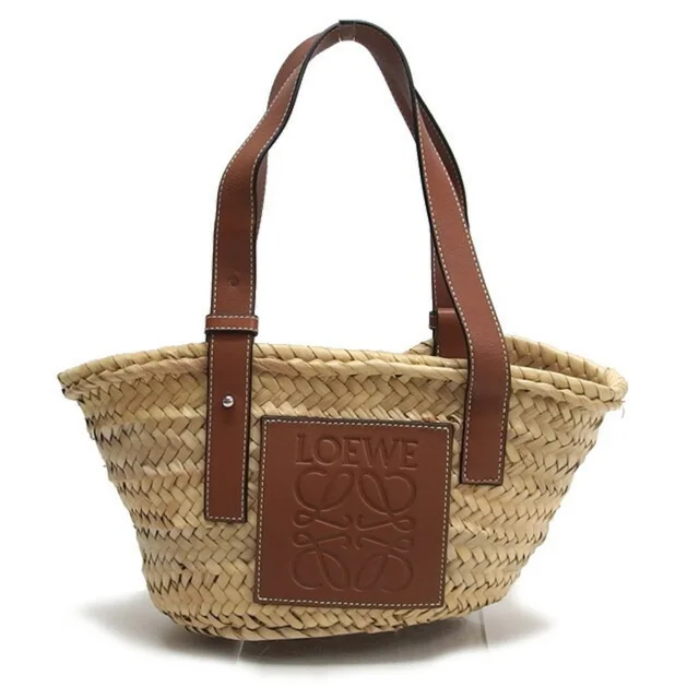 Loewe Basket Bag (Small) in brown|red Raffia from Poshmark