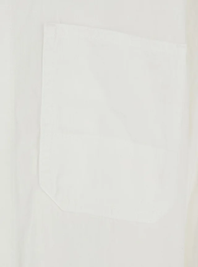 DUNST White Jacket with Wide Collar and Three Patch Pockets on the Front in Cotton Blend for Women in White 65% Cotton 35% Nylon, photo 5 of 6 from Gaudenzi Boutique