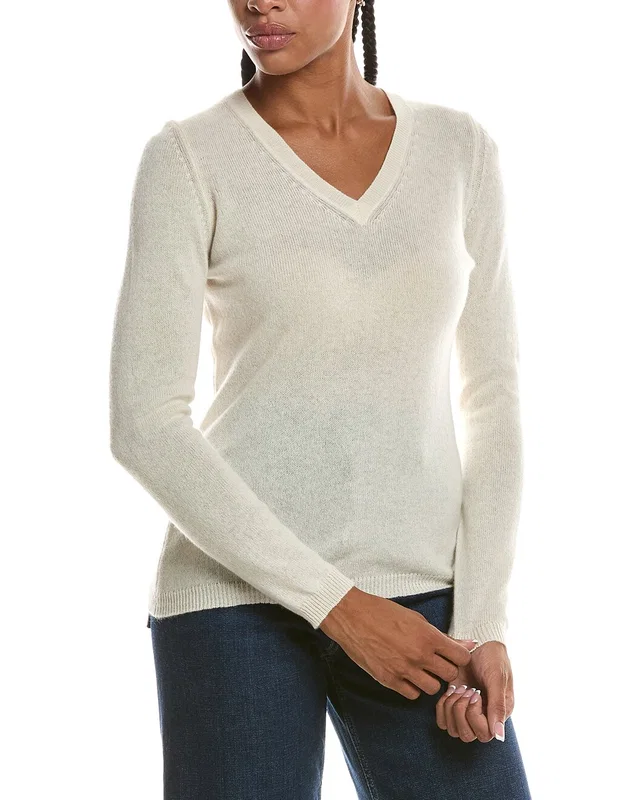 Forte Cashmere Basic V-Neck 100% Cashmere Pullover, image 1 of 1 from Gilt