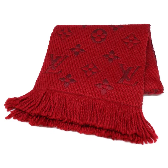 Louis Vuitton Echarpe Logomania Wool Silk Fringe in Silk from The Reluxe