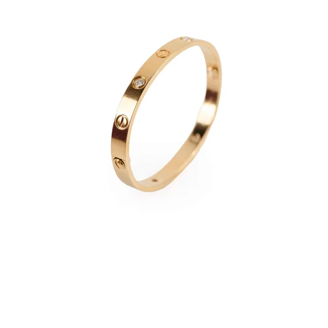 Cartier Love Bracelet 4 Diamond PG Size 16 from The Purse Affair