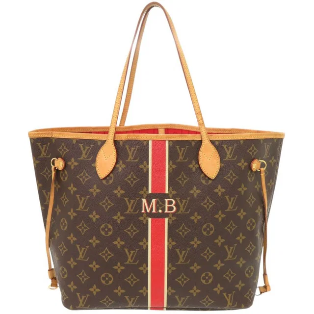 Louis Vuitton Neverfull MM Monogram Red Tote Bag in Red Coated canvas from The Reluxe