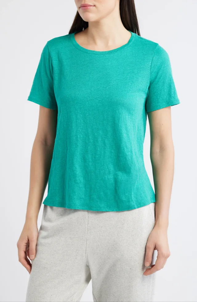 Eileen Fisher Organic Linen Crewneck T-Shirt from Nordstrom Rack, photo 1 of 1