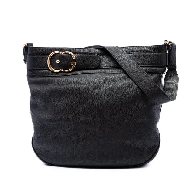 Black Gucci Large Calfskin Ride Shoulder Bag in Black Calfskin from Designer Revival, photo 1 of 1