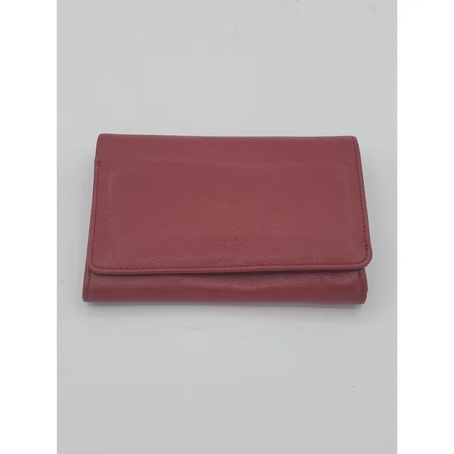 Furla Leather Small Wallet Womens Credit Card Slots Snap Italy in red Leather from Poshmark