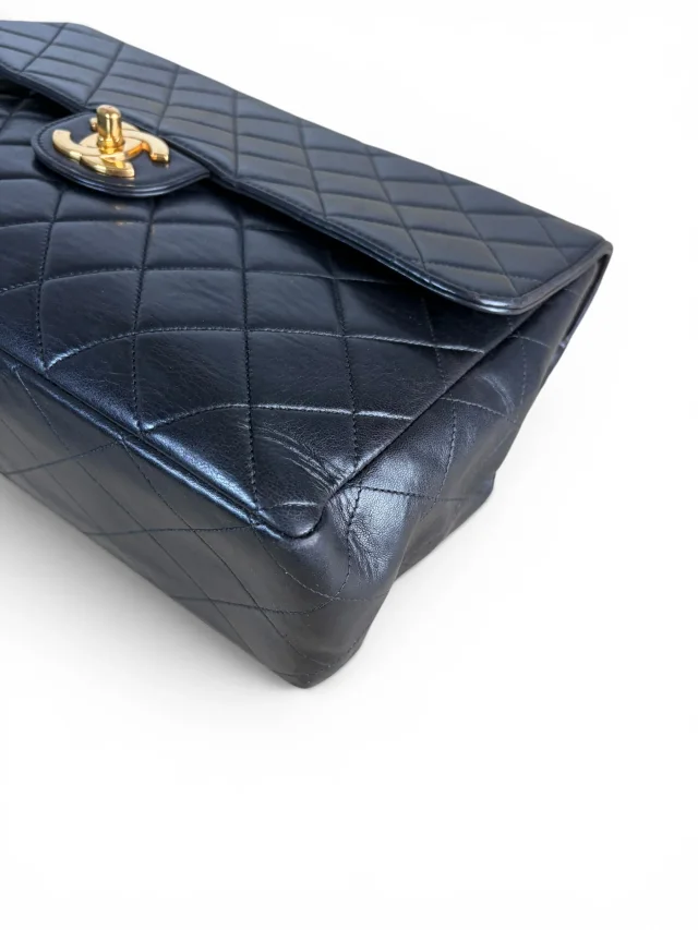 Chanel Vintage Black Lambskin Jumbo Classic in Black Lambskin from Season 2 Consign, photo 9 of 10