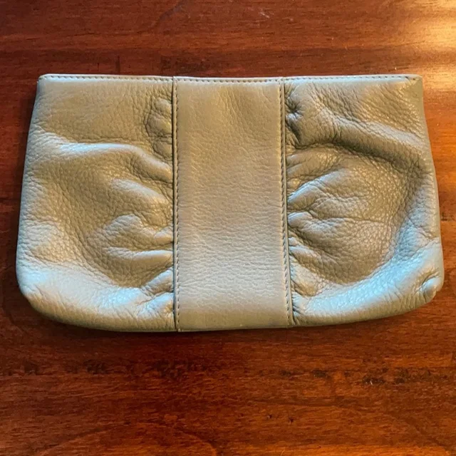 Vintage Italian Leather Small Turqouise Leather Furla Gold Hardware Clutch in green|blue Leather from Poshmark