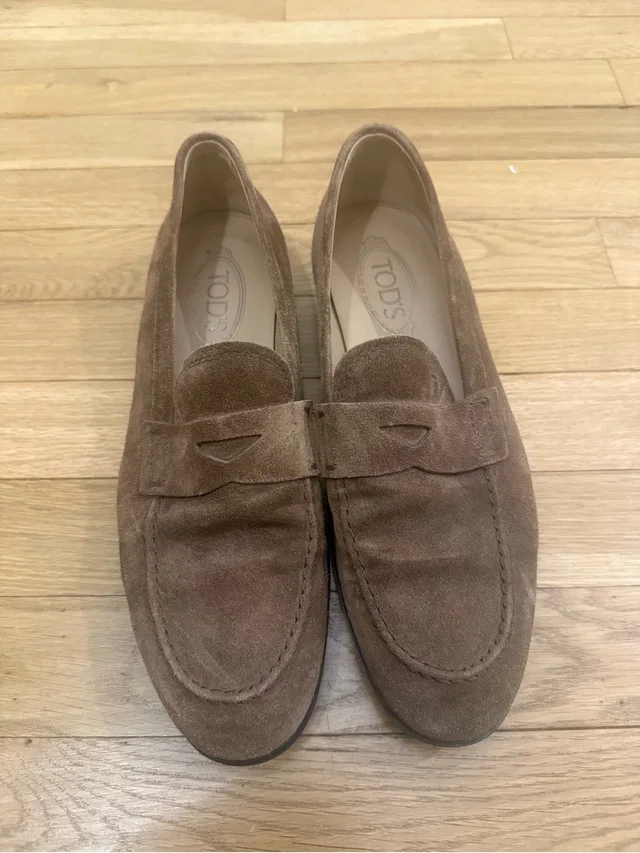 Tod's Suede Penny Loafers In Light Brown in brown|red Suede from Poshmark