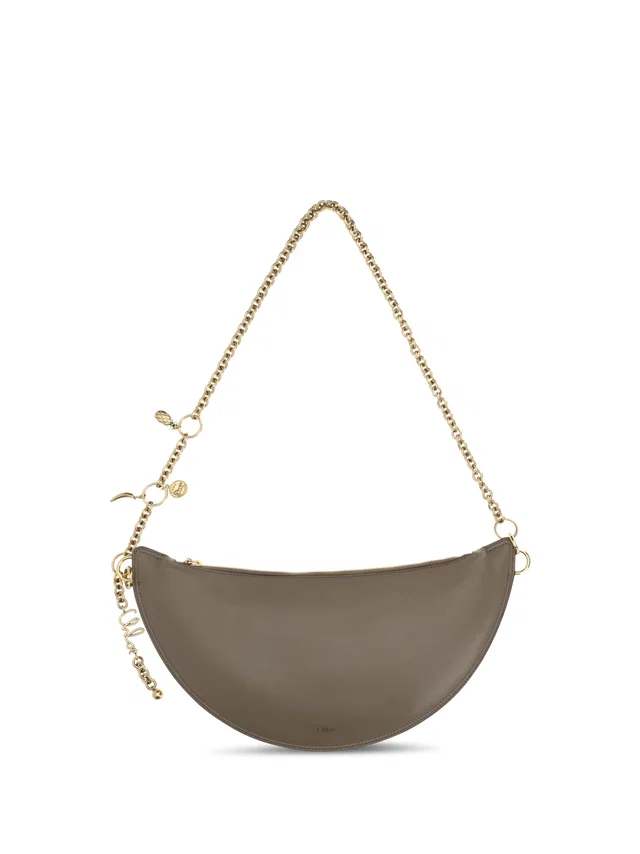 Chloé Icons Shoulder Bag — Gray Calf Leather Bos Taurus in Grey Calfskin from HEWI