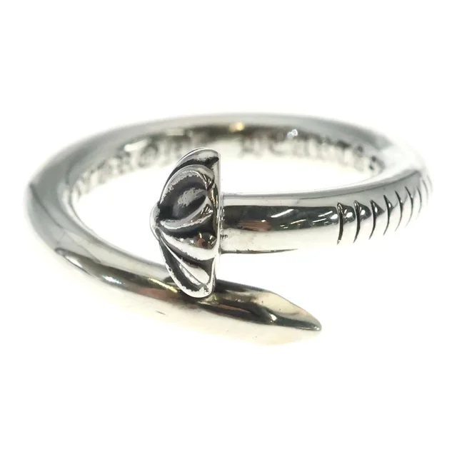 Chrome Hearts Nail Crsball Cross Ball Ring Silver in Silver from The Reluxe