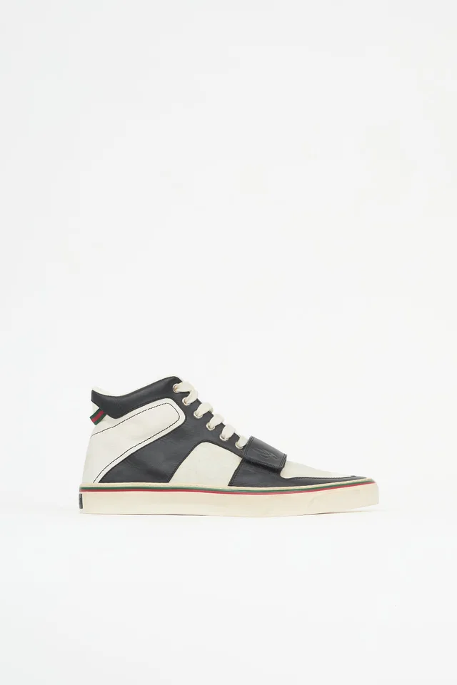 Gucci GG Monogram & Leather Sneaker in Leather from VSP Consignment