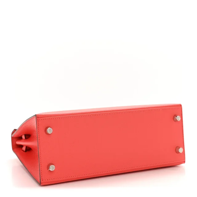 Hermès Epsom Kelly Sellier 25 Rose Jaipur in Pink Epsom leather from FASHIONPHILE, photo 4 of 14