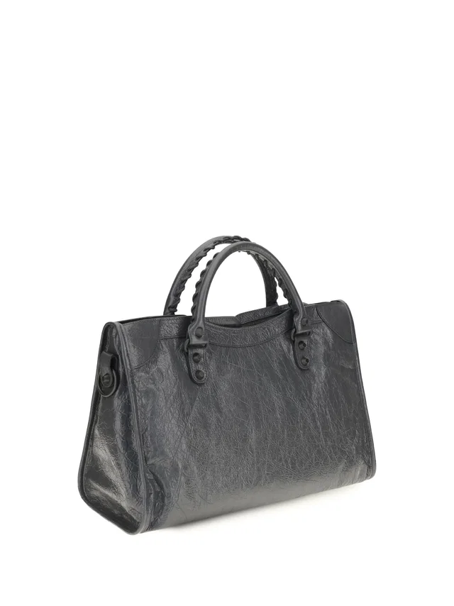 Balenciaga Le City Shoulder Bag — Gray Lamb (ovis Aries) in Grey Lambskin from HEWI