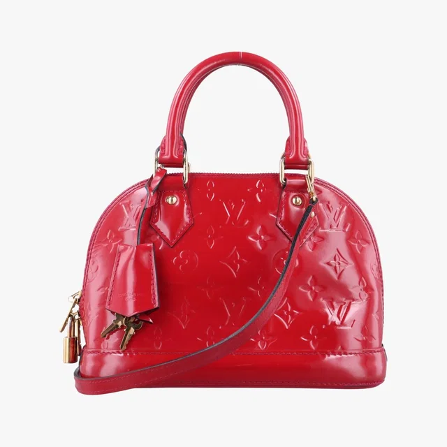 Louis Vuitton Alma BB Pomme D'amour Vernis Handbag from The Reluxe
