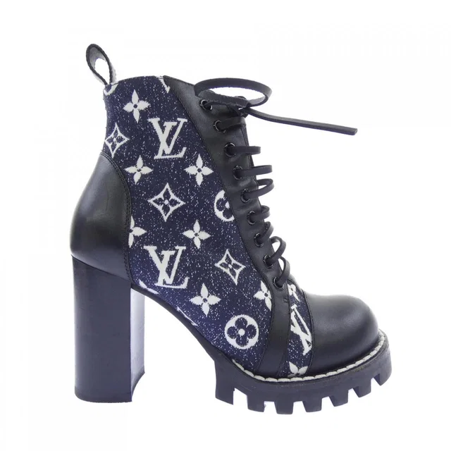 Louis Vuitton Monogram Denim Star Trail Line Boots in Denim from The Reluxe