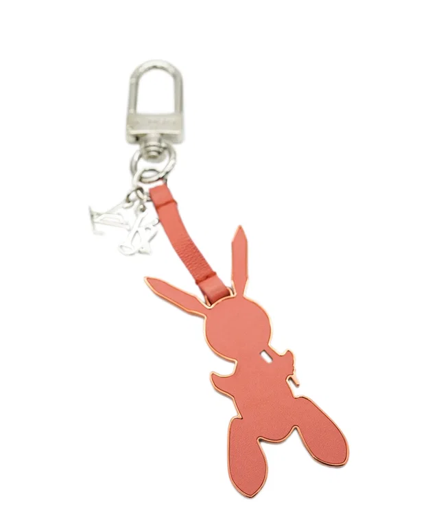 Jeff Coons Rabbit Charm Pink M62733 LV Auth 30505A in Pink from Luxury Promise