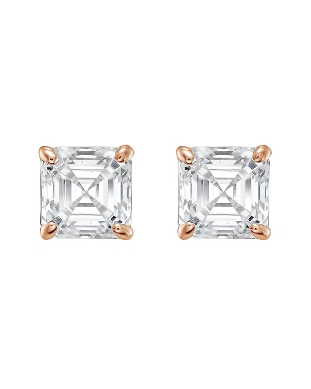 Diana M Lab Grown Diamonds Diana M. 14K Rose Gold 4.00 ct. tw. Lab-Grown Diamond Earrings, image 1 of 1 from Rue La La