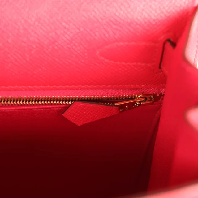 Hermès Kelly Sellier 28 Rose Extreme Epsom Gold Hardware in Pink Epsom leather from Madison Avenue Couture, photo 9 of 9