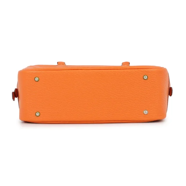 Hermès Plume Orange Chevre Myzore Goatskin Size Mini in Orange Goatskin from GALLERY RARE, photo 3 of 12