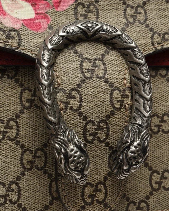 Gucci GG Supreme Medium Dionysus Blooms Bag in Suede from A Retro Tale, photo 6 of 11