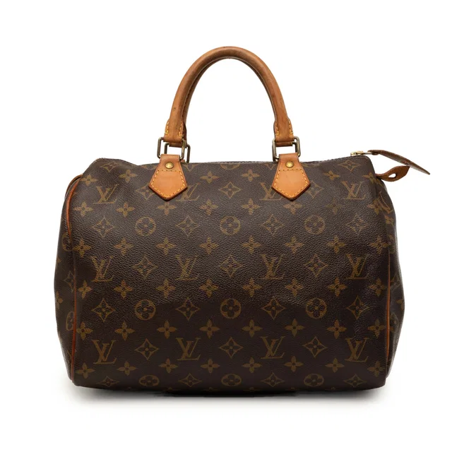 Brown Louis Vuitton Monogram Speedy 30 Boston Bag in Brown Coated canvas from Designer Revival, photo 1 of 1