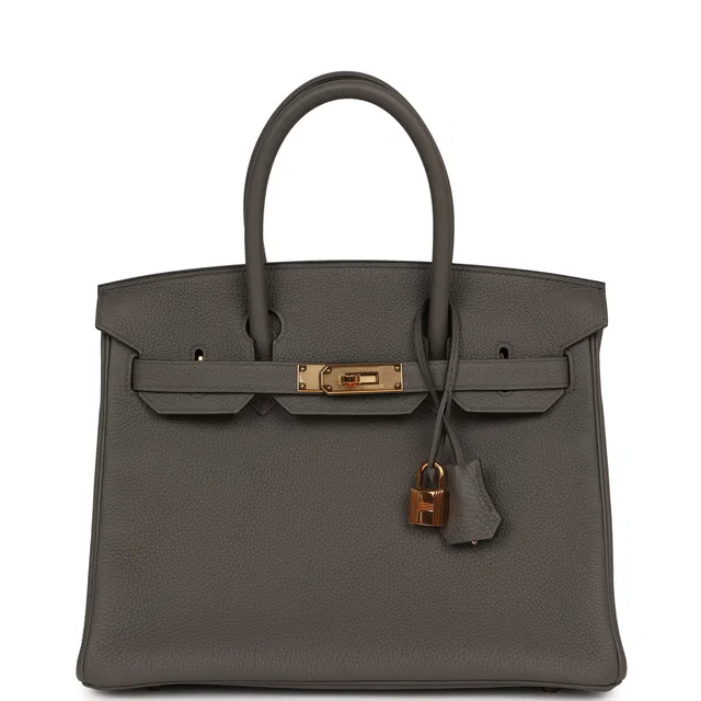 Hermès Birkin 30 Etain Togo Rose Gold Hardware in Taupe Togo leather from Madison Avenue Couture