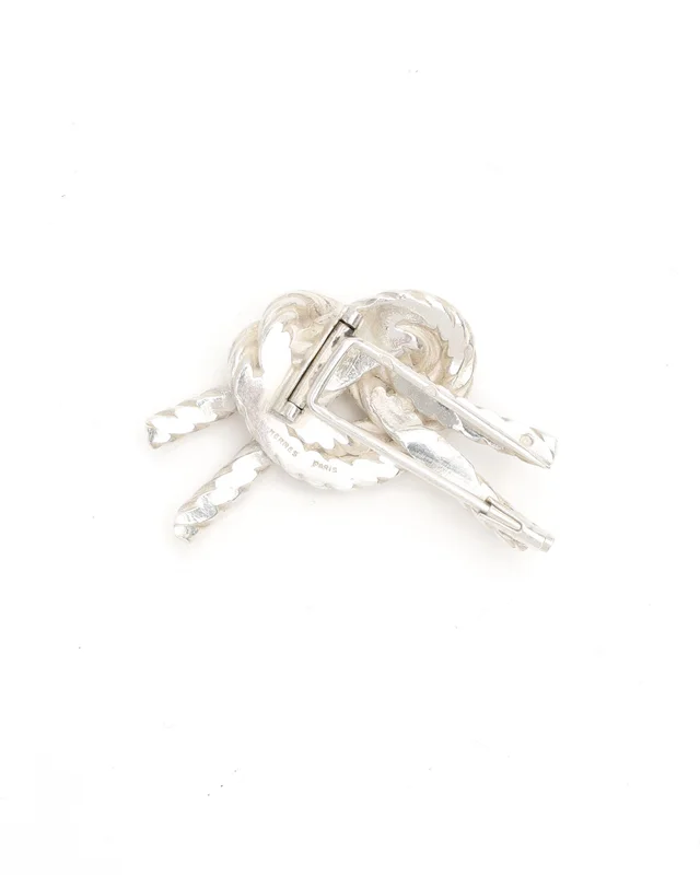 Hermès Rope Knot Silver Brooch in Silver from A Retro Tale, photo 2 of 2