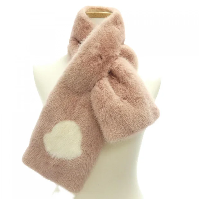 Moncler Muffler in Pink type mink from KOMEHYO
