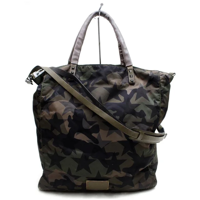Valentino Garavani Camouflage Star Rockstud 2way Tote in Nylon from Bagriculture