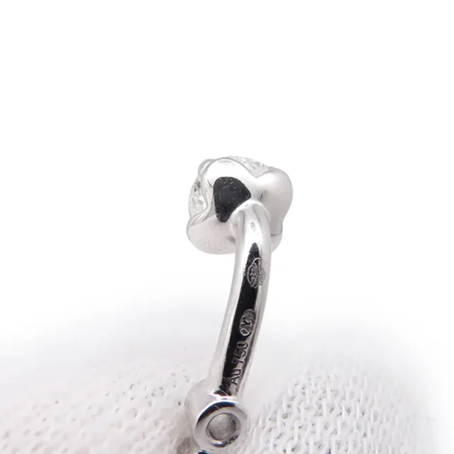 Louis Vuitton Diamond Double Round EarringsQ06400 18K White Gold in White from GALLERY RARE, photo 8 of 13