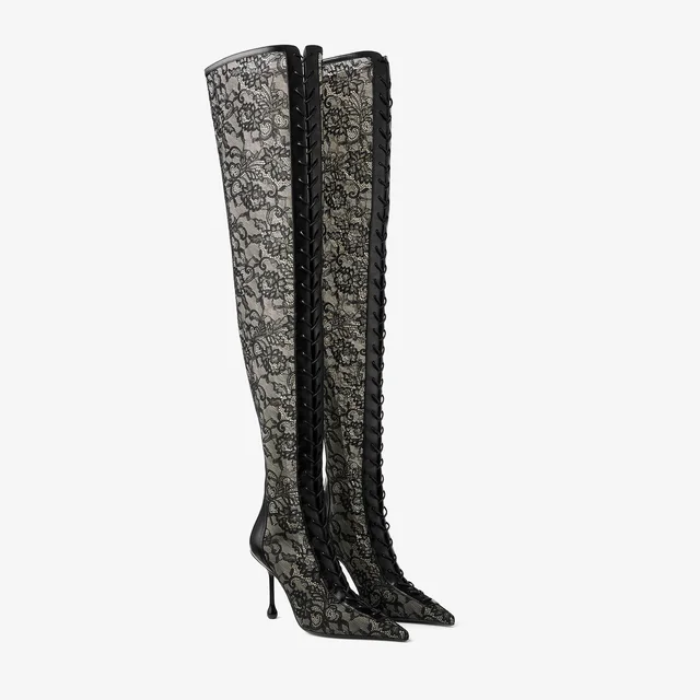 Jimmy Choo Scarlett 95 over-the-knee boots, photo 2 of 5 from SENSER