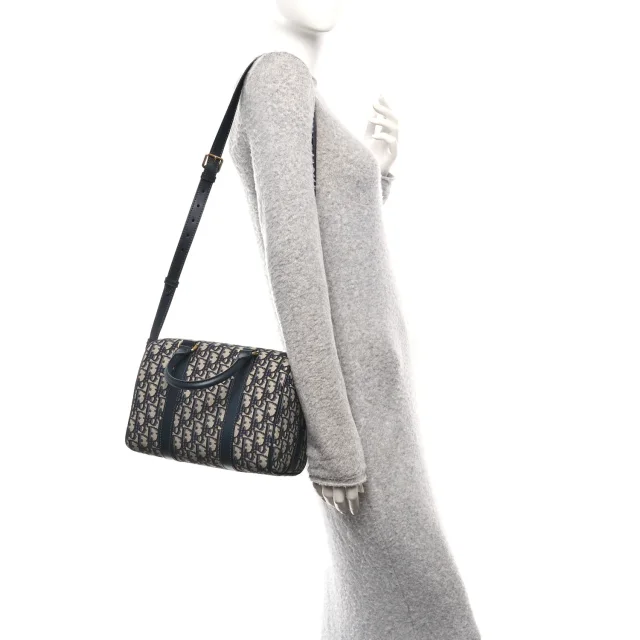 Dior Oblique Groove 25 Bag Blue in Blue Coated canvas from FASHIONPHILE, photo 2 of 10