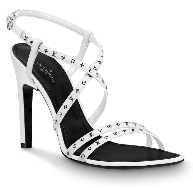 Louis Vuitton Women's 39 White Monogram Citizen Strappy Sandal Heels in White from Bagriculture
