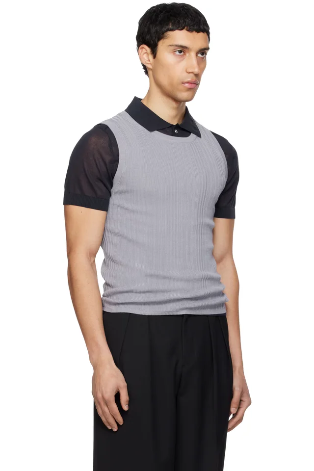 CARRER Gray Tone Tank Top, photo 2 of 4 from SSENSE