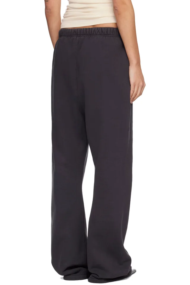 Fear of God ESSENTIALS Black Signature Classic Fit Flare Sweatpants, photo 3 of 4 from SSENSE