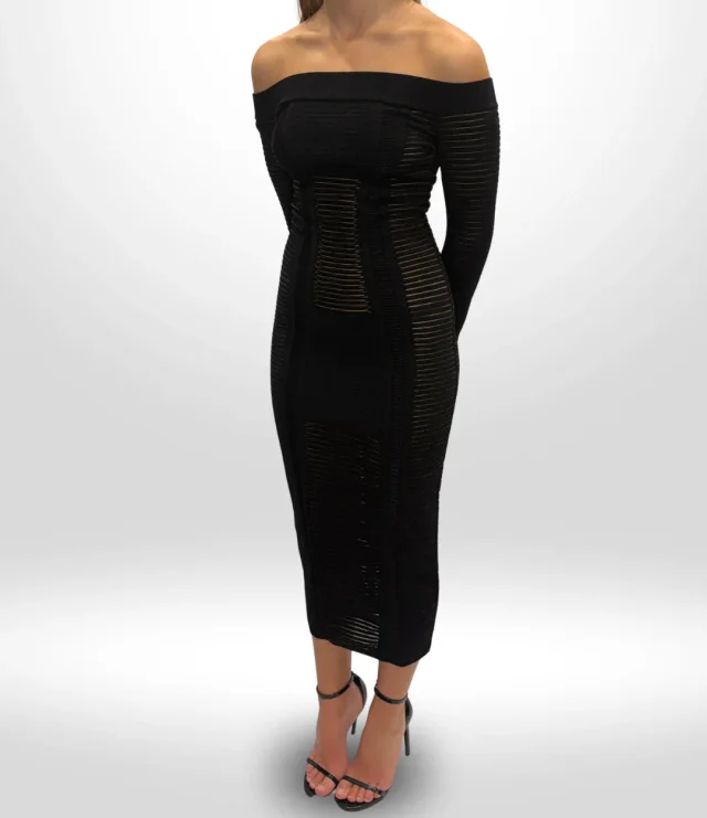 Balmain Vintage Black Dress Sz S in Black from Revivre