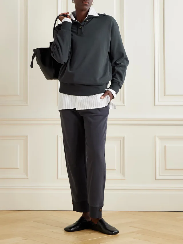 BRUNELLO CUCINELLI Cotton-jersey sweatshirt in Blue, photo 2 of 2 from NET-A-PORTER (Canada)