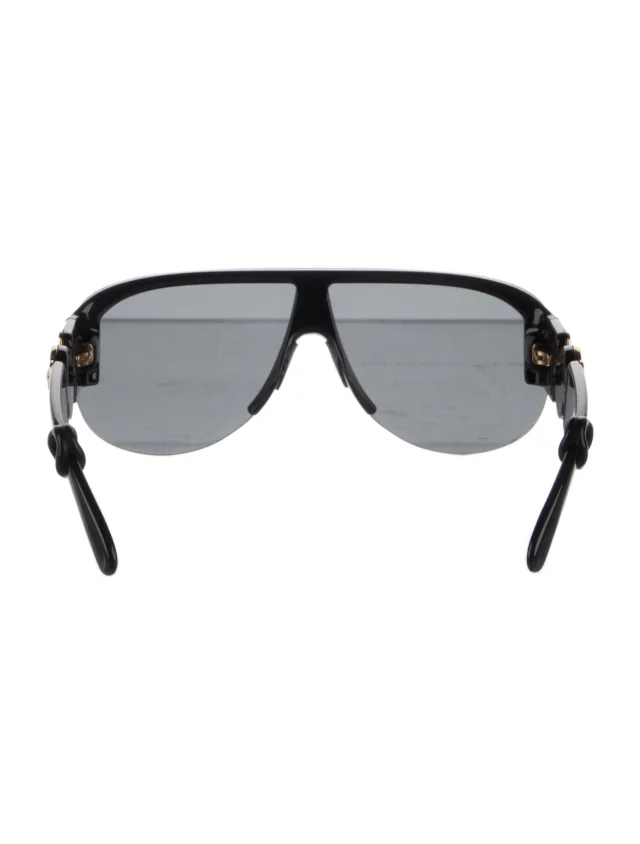 Versace Aviator Tinted Sunglasses in black from The RealReal, photo 2 of 3