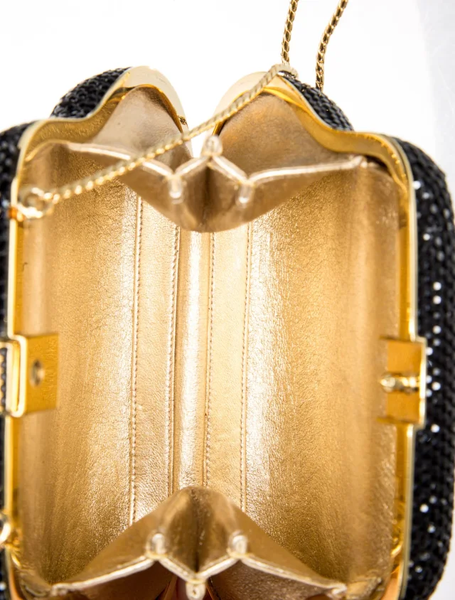 Judith Leiber Crystal Minaudière in black Leather from The RealReal, photo 6 of 6