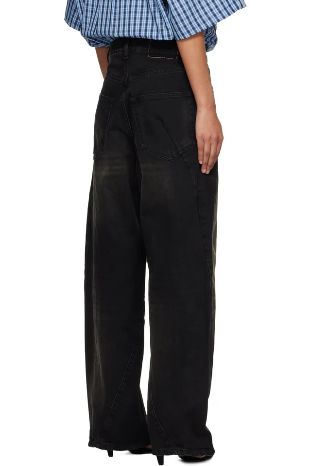 VETEMENTS Black Spiral Jeans, photo 3 of 4 from SSENSE