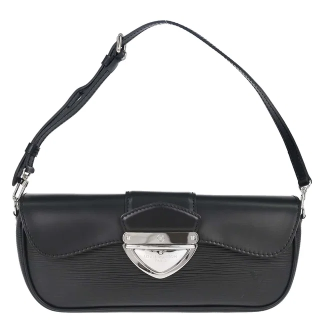 Louis Vuitton Black Epi Pochette Montaigne Handbag M59292 in Black Leather from AMORE Vintage Tokyo