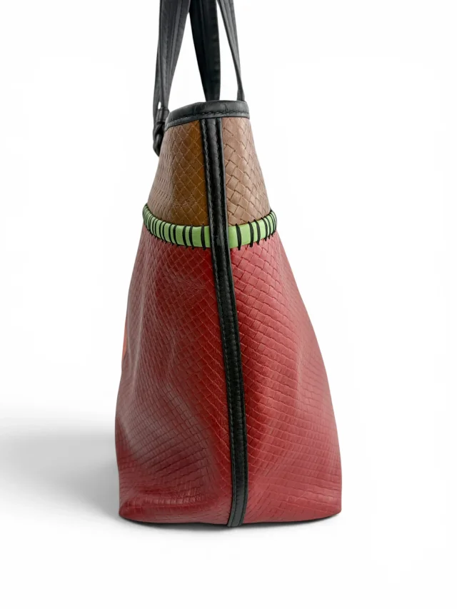 Bottega Veneta Large Micro Intrecciato Multi Color Block Tote in Multicolor Woven leather from Season 2 Consign, photo 2 of 9