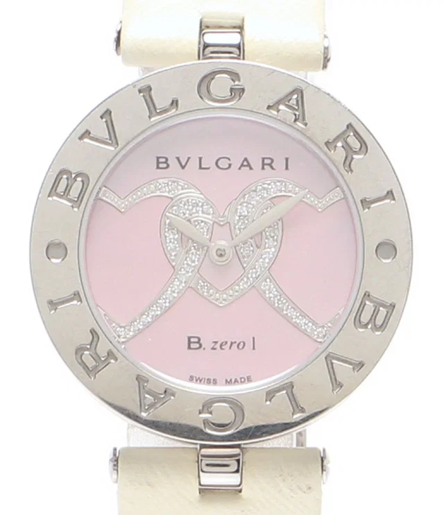 Bvlgari Watch B.zero1 Quartz Pink in Pink Leather from The Reluxe