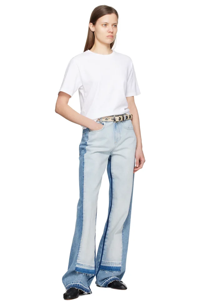 KHAITE Beige Benny Studs Belt, photo 3 of 3 from SSENSE