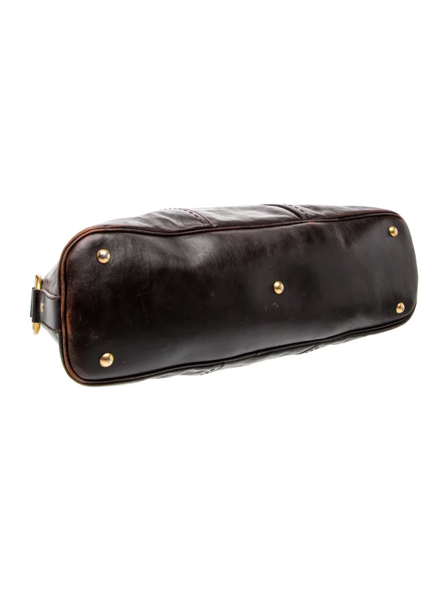 Saint Laurent Leather Shoulder Bag in brown|red Leather from The RealReal, photo 5 of 6