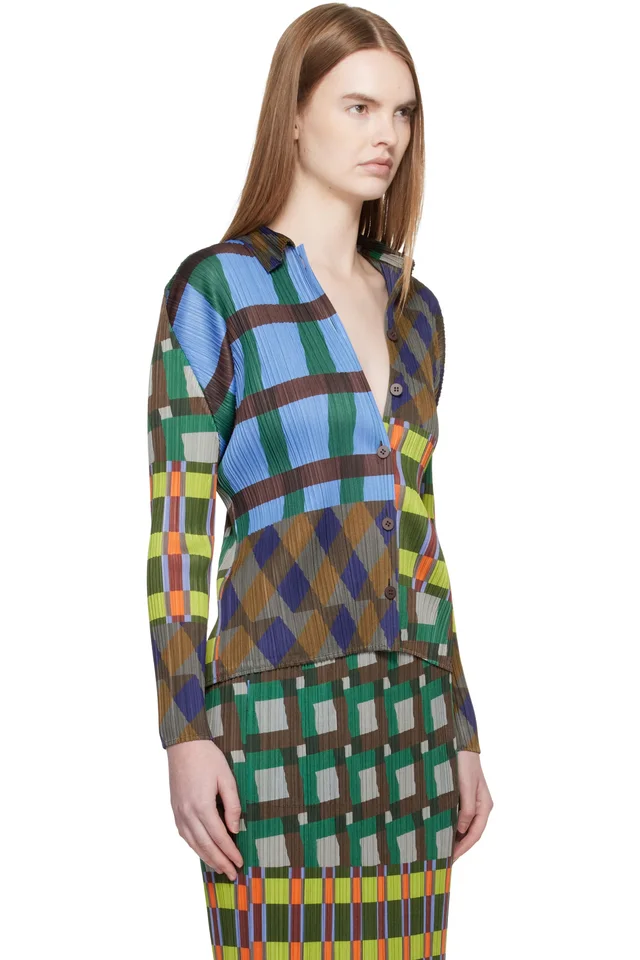 PLEATS PLEASE ISSEY MIYAKE Multicolor Harmony Blouse, photo 2 of 4 from SSENSE