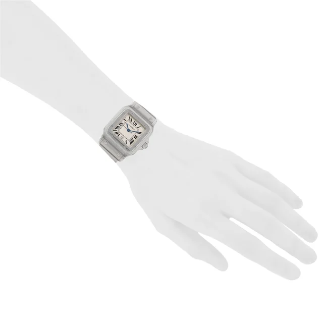 Medium-sized Cartier Santos watch in steel, Ref: Cartier - 1564, circa 2000 from Collector Square, photo 3 of 3