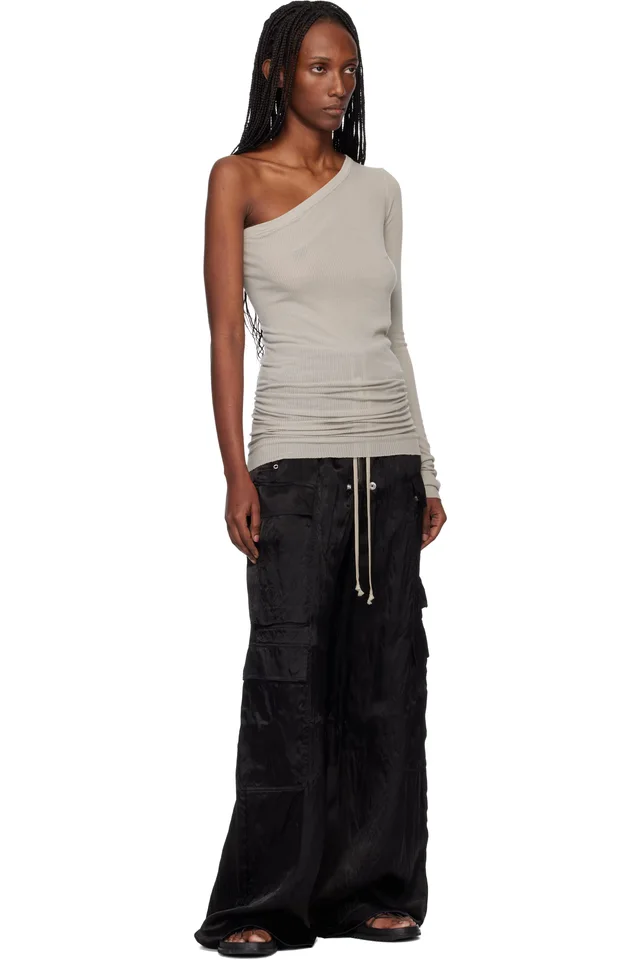 Rick Owens Black Temple Cargobelas Cargo Pants, photo 4 of 4 from SSENSE