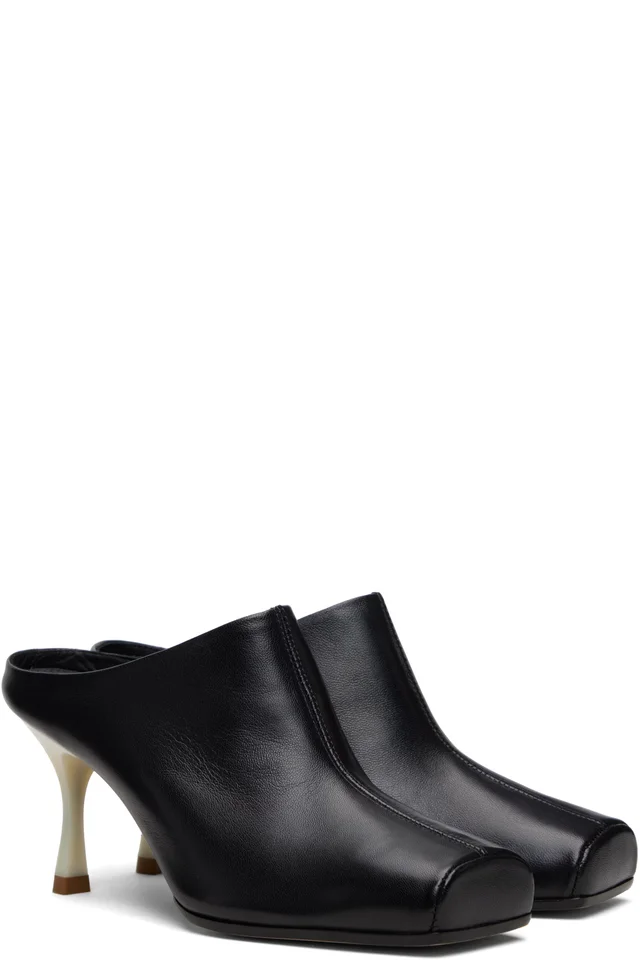 MM6 Maison Margiela Black Ballerina Mule Heels, photo 4 of 5 from SSENSE